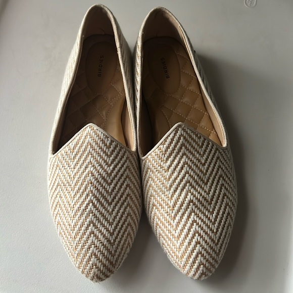Birdies Shoes - Birdies Heron Chai Chevron Flats Size 8.5